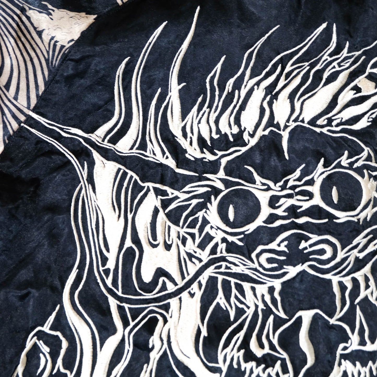 Japanese Classic Script × Wagara Dragon Sukajan Reversible Jacket XL