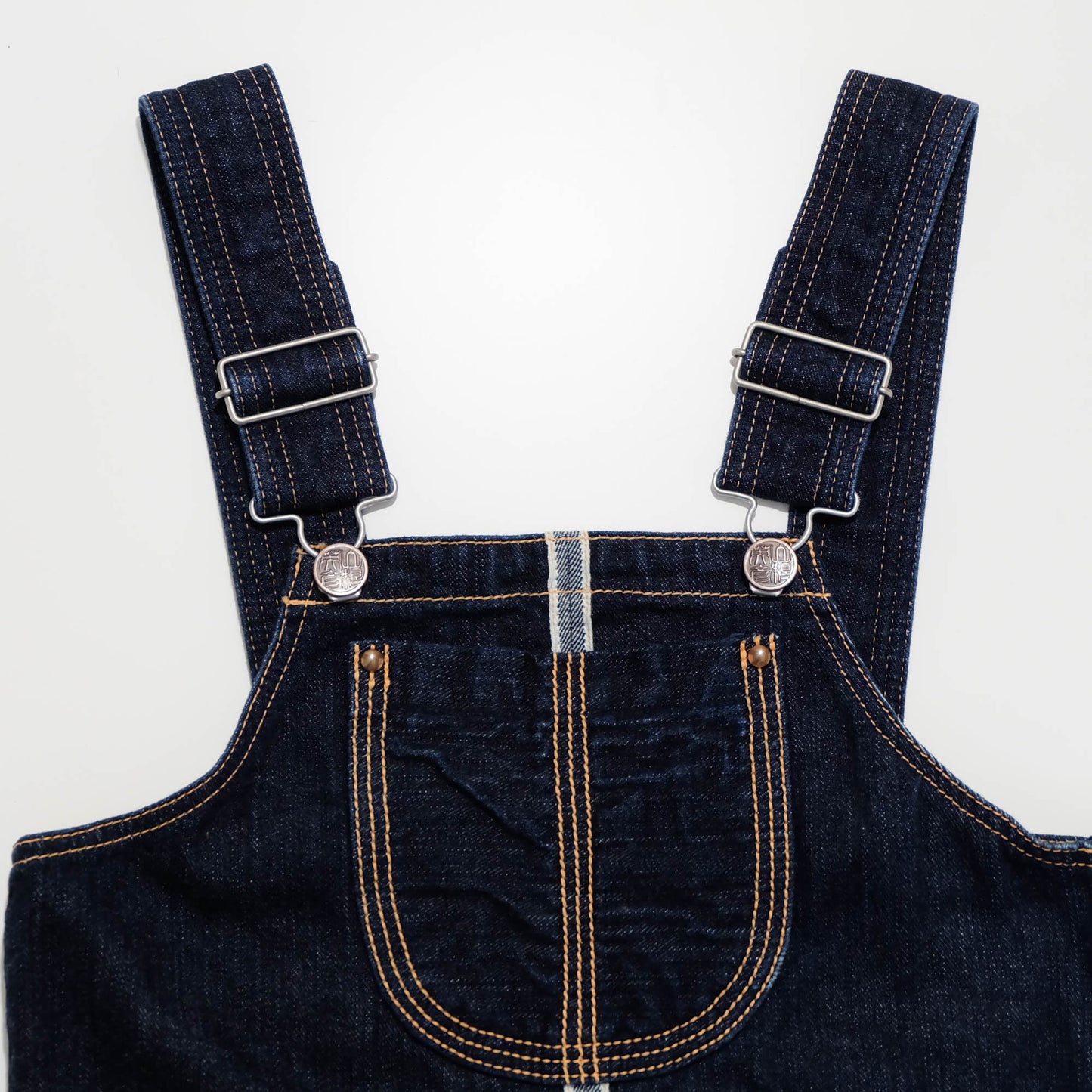 EVISU Donna Vintage Japanese Denim Overalls Dress One Piece Wagara Denim Skirt Selvedge Jeans Harajuku Streetwear