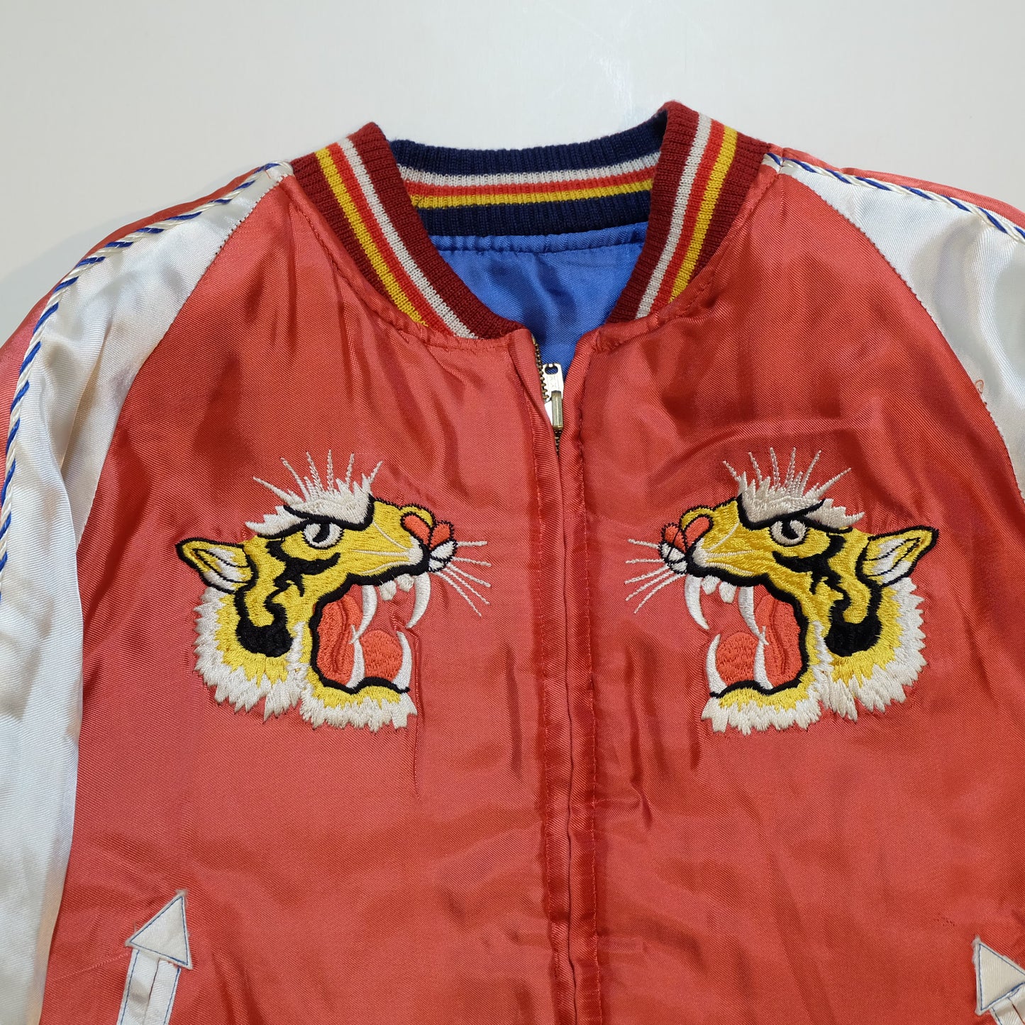 Reminiscence Padded Sukajan Jacket M–L | Japanese Tiger Dragon Eagle Embroidery Quilted Souvenir Bomber Jacket