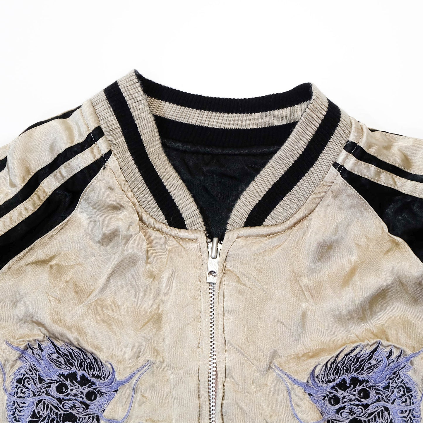 Japanese Classic Script × Wagara Dragon Sukajan Reversible Jacket XL
