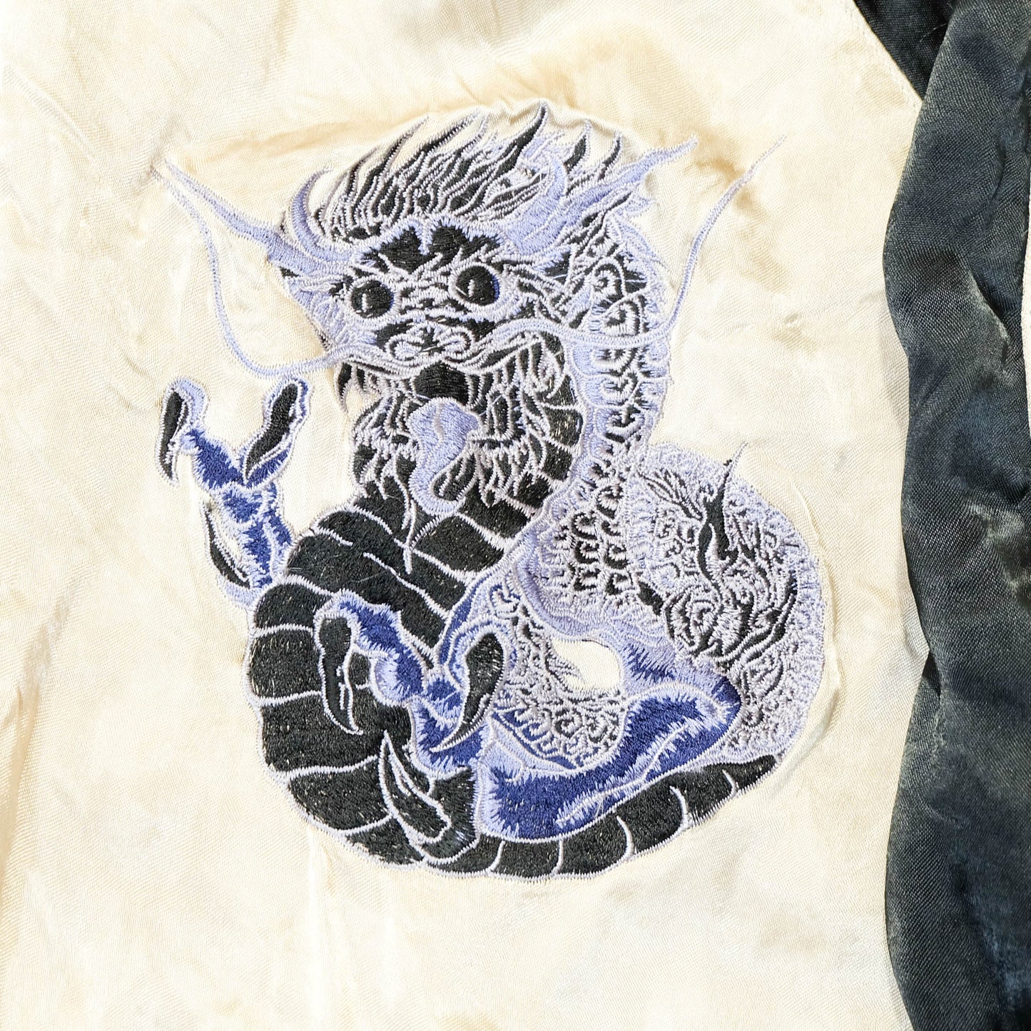 Japanese Classic Script × Wagara Dragon Sukajan Reversible Jacket XL