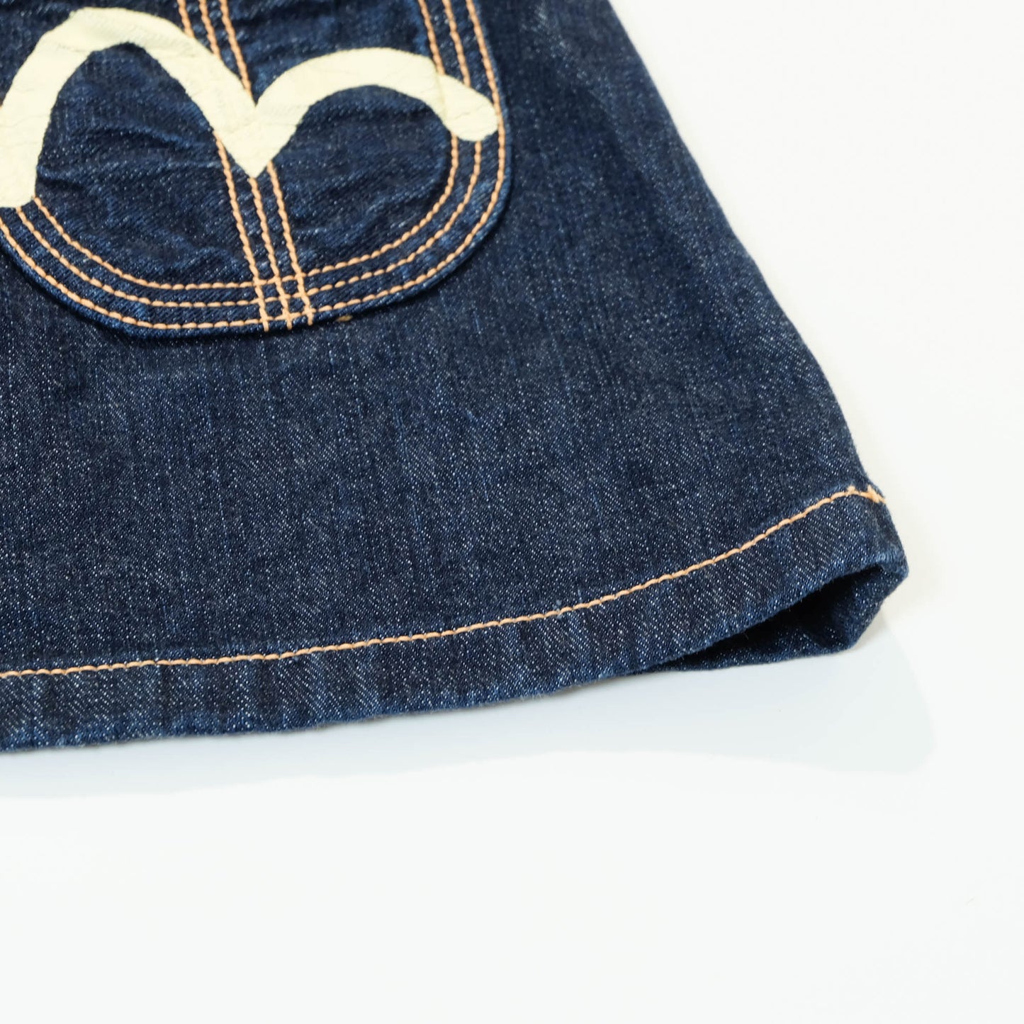 EVISU Donna Vintage Japanese Denim Overalls Dress One Piece Wagara Denim Skirt Selvedge Jeans Harajuku Streetwear