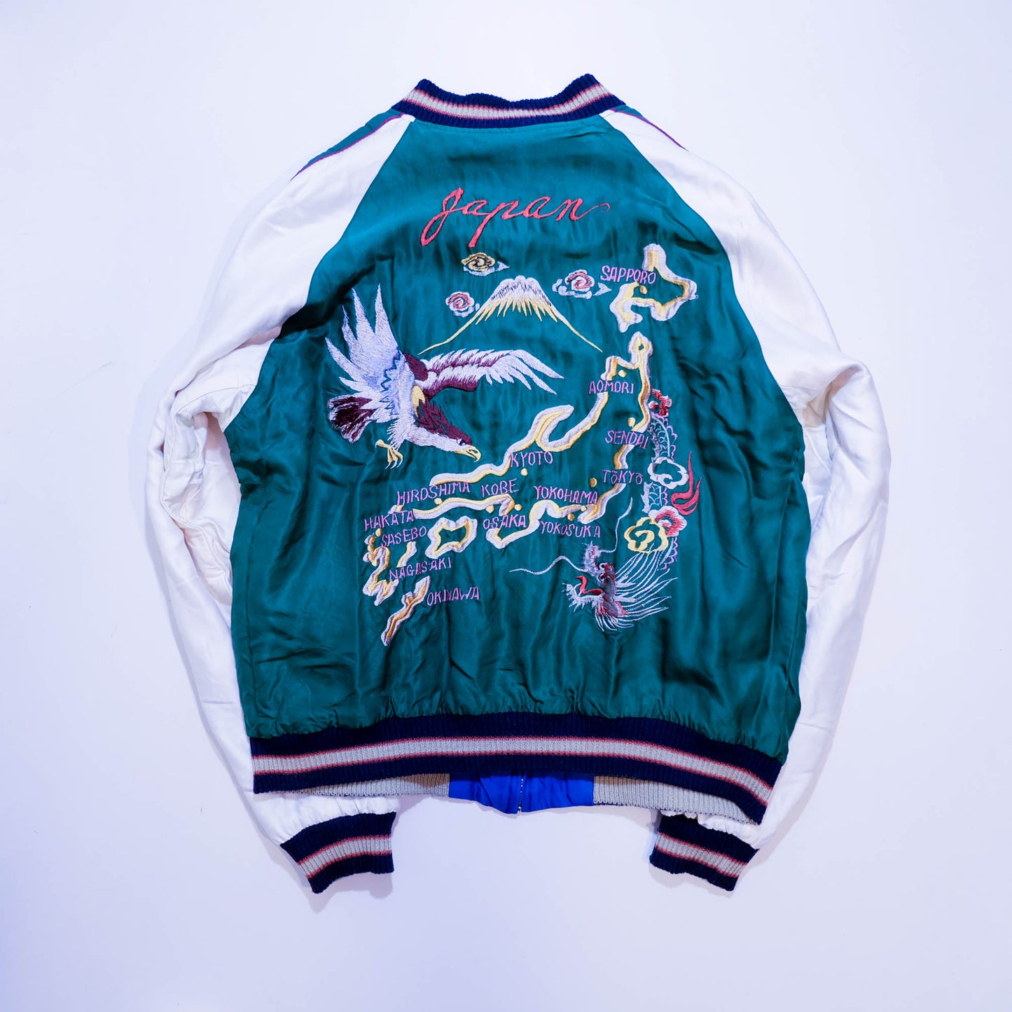 Tailor Toyo Special Edition Sukajan Jacket 67th FTR-Bomb Squadron “Fighting Cocks” Ashiya Japan Reversible Souvenir Jacket Size L