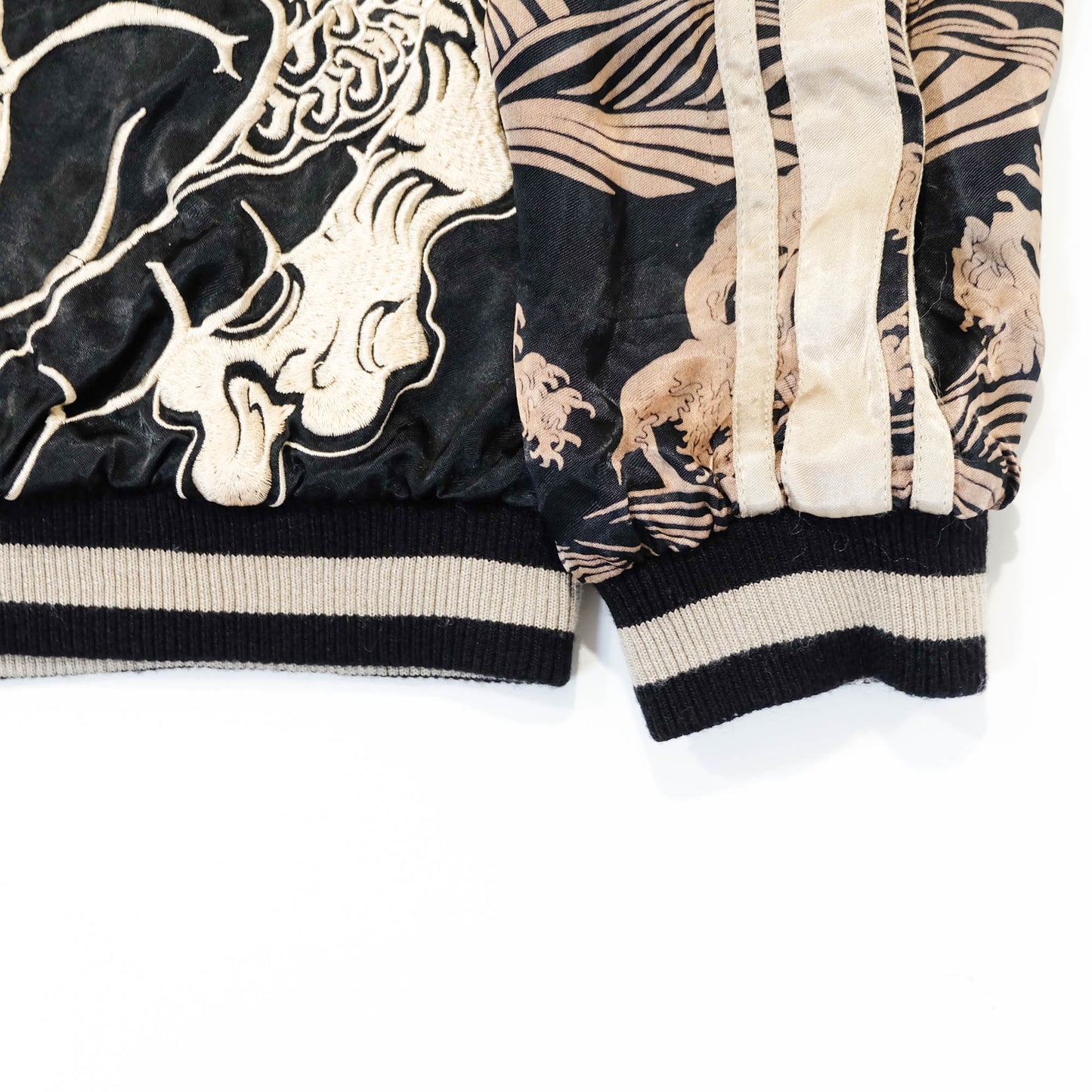 Japanese Classic Script × Wagara Dragon Sukajan Reversible Jacket XL