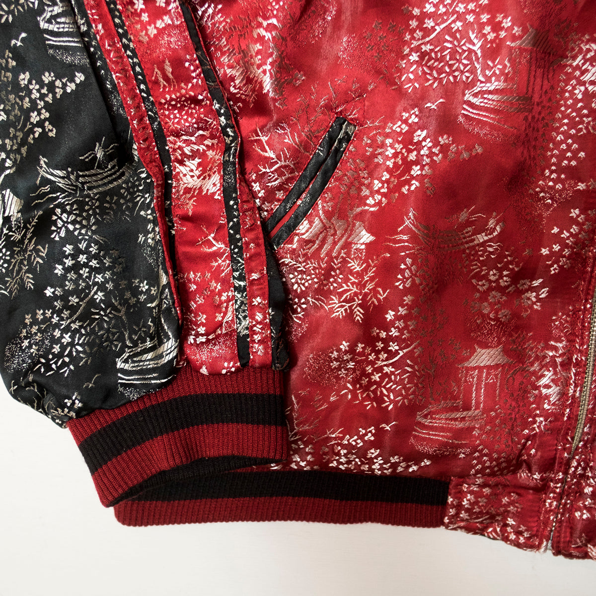 Ukiyo-e Nebuta Style Reversible Sukajan Jacket Size L | Japanese Art Embroidered Souvenir Bomber