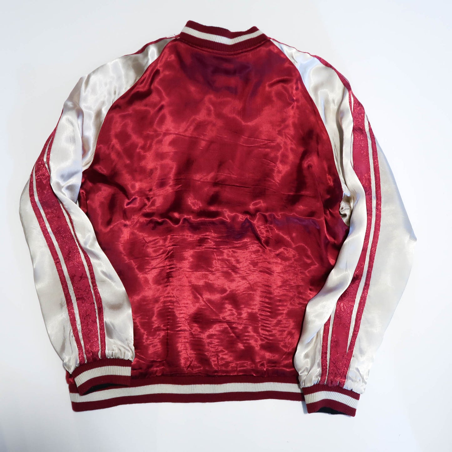 Japanese Sukajan Souvenir Jacket – Koi Carp & Sakura Reversible Embroidered Bomber Jacket