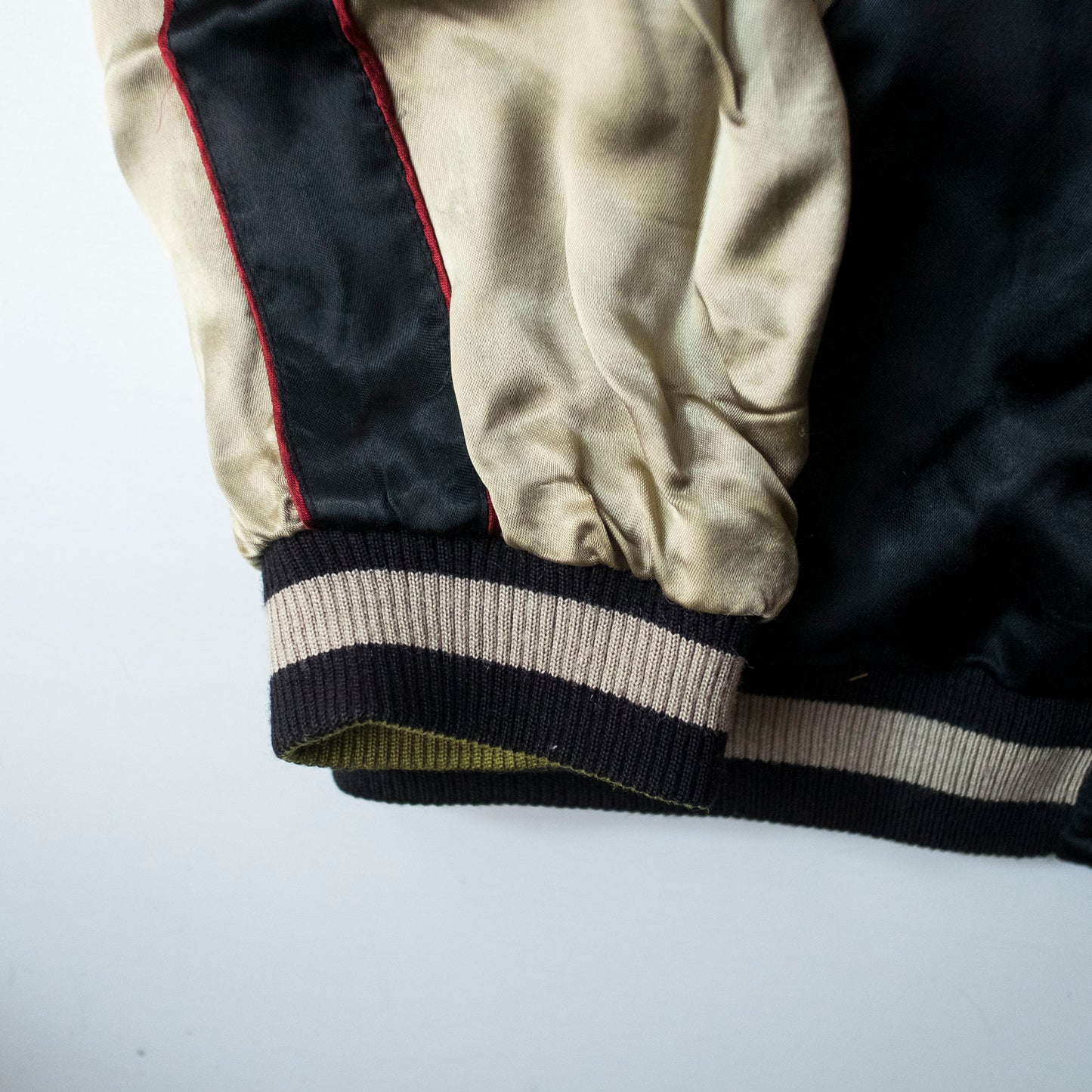 Samurai Ukiyo-e Dragon Reversible Sukajan Jacket Size L | Japanese Nihonga Inspired Souvenir Bomber