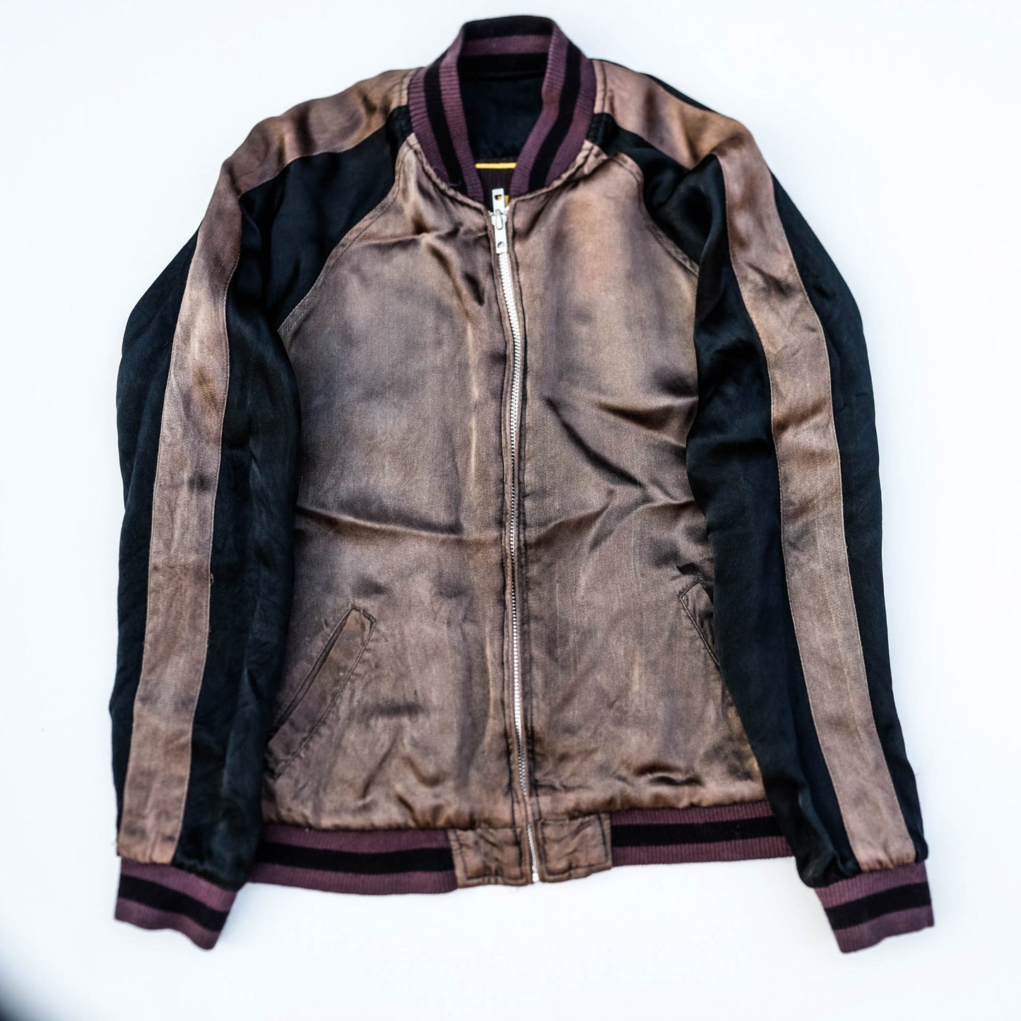 JUNK STAR Skull Monk Priest Cross Embroidery Sukajan Jacket XS | Japanese Streetwear Souvenir Jacket
