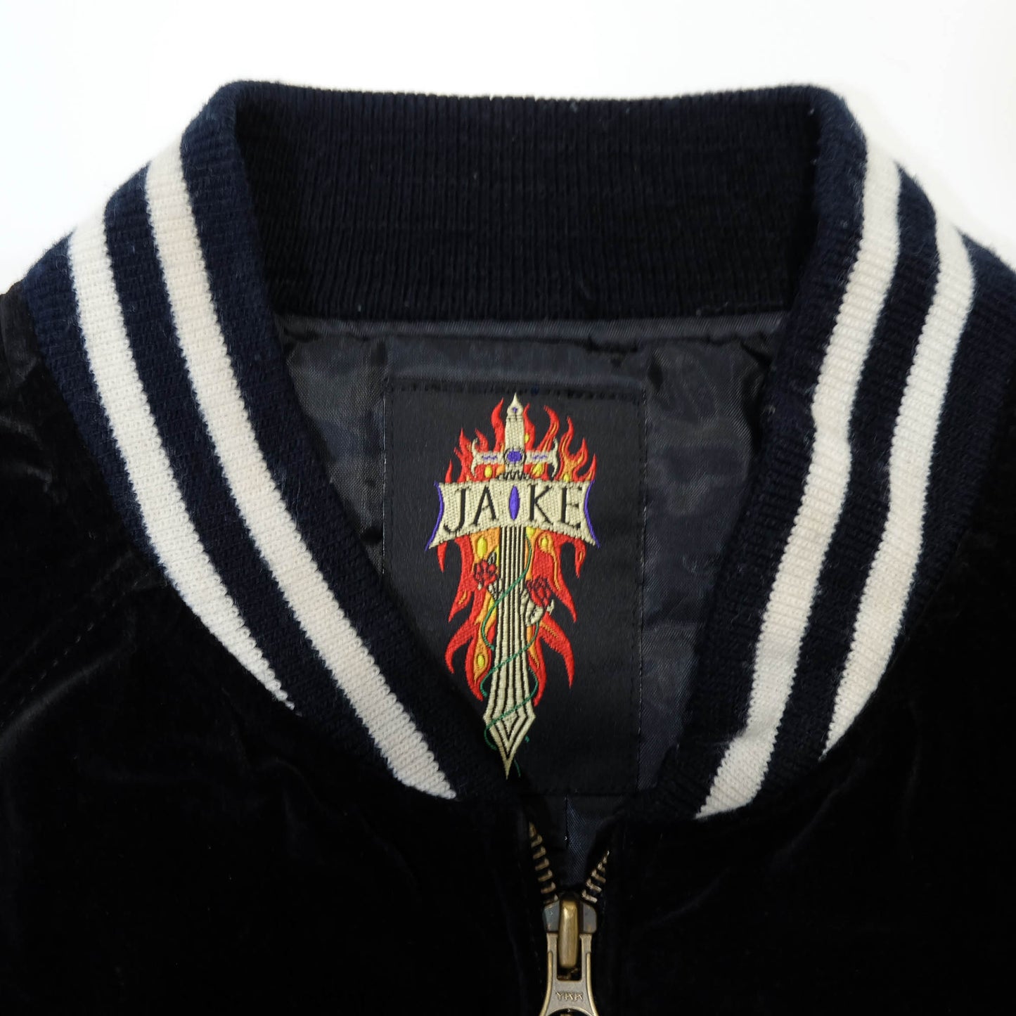 Rare Japanese Velvet Bomber Jacket Featuring Twin Dragons, Eagle & Yokosuka Souvenir Artwork