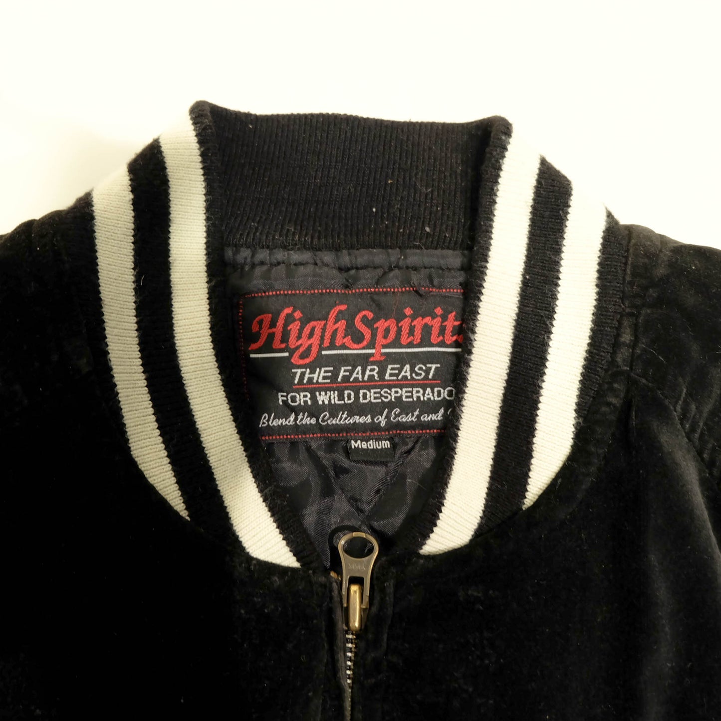 High Spirit “I’ll Not Sell My Heart” Velvet Sukajan / Souvenir Jacket Skull × Sacred Geometry × Sword Embroidery Japanese Streetwear Jacket