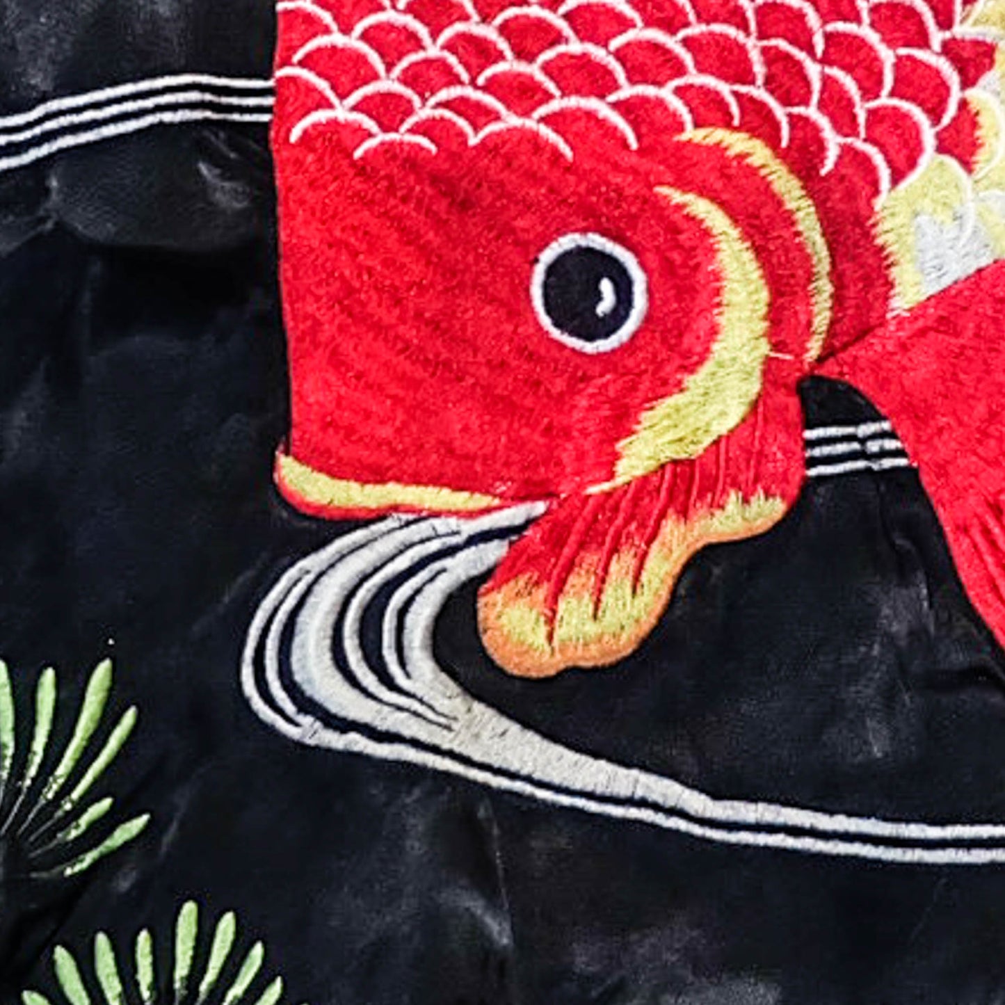 Sakura Goldfish Reversible Sukajan Jacket | Japanese Koi Carp Embroidery Souvenir Bomber Jacket