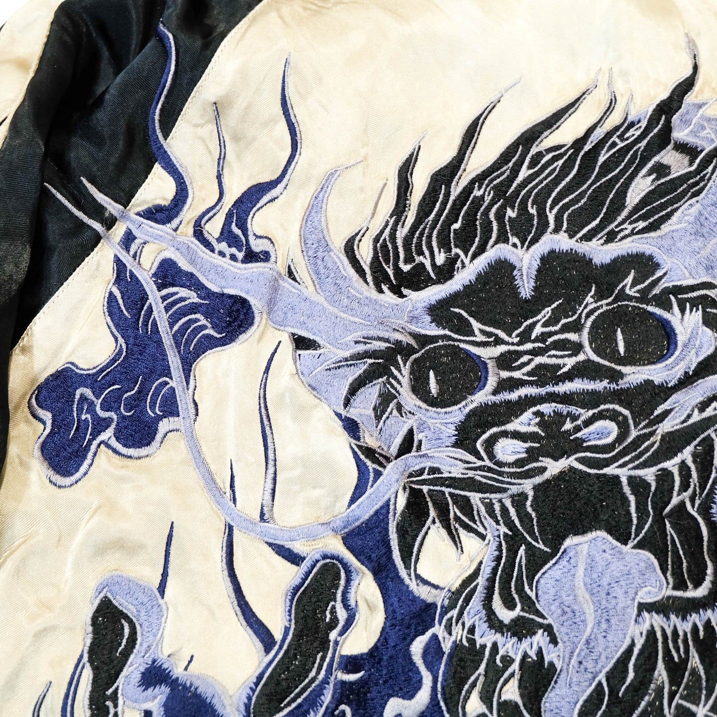 Japanese Classic Script × Wagara Dragon Sukajan Reversible Jacket XL