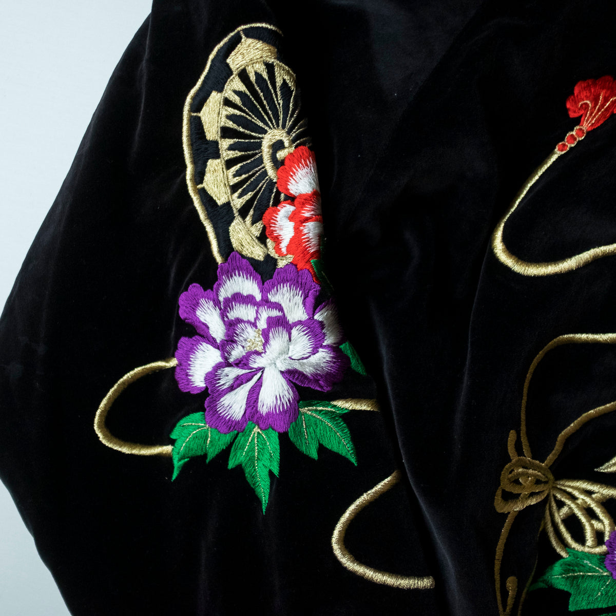 Yokosuka Velvet Sukajan Jacket Size L | Japanese Embroidered Souvenir Bomber Jacket
