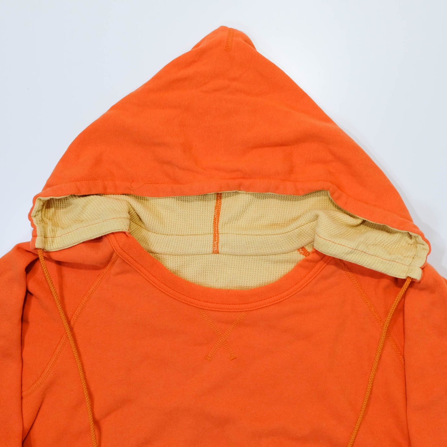 Vintage Amekaji Hidehiko Yamane EVISU Orange Hoodie Parka Jacket
