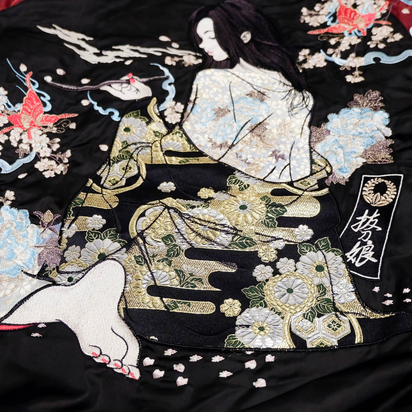 Divine Punishment Dragon & Tiger Sukajan Jacket Japanese Embroidered Souvenir Bomber Jacket – Yakuza Yanki Streetwear Artwear Size XL