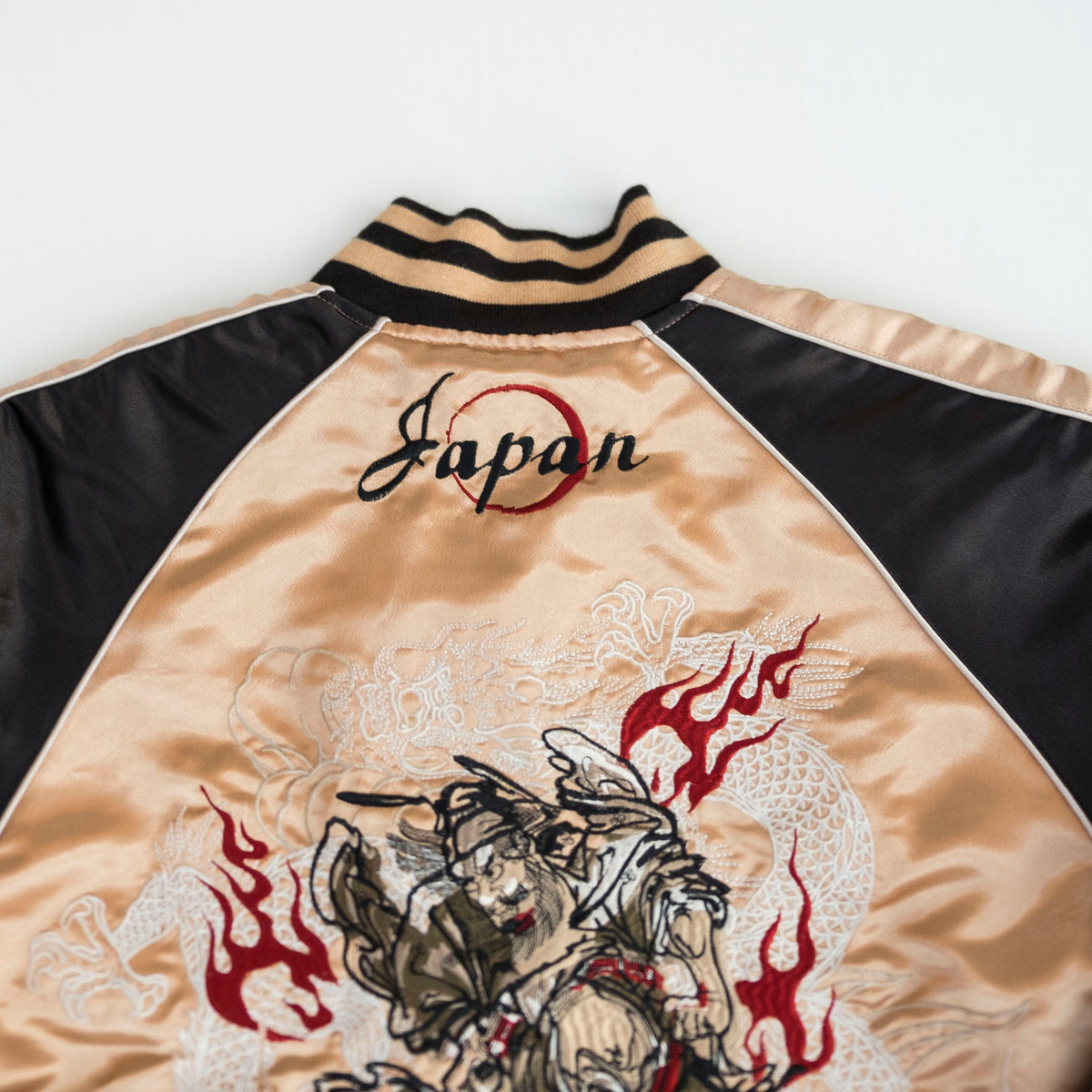 Shoki Devil Slayer Sukajan Jacket Size M-L | Japanese Oni Demon Slayer Embroidered Souvenir Bomber