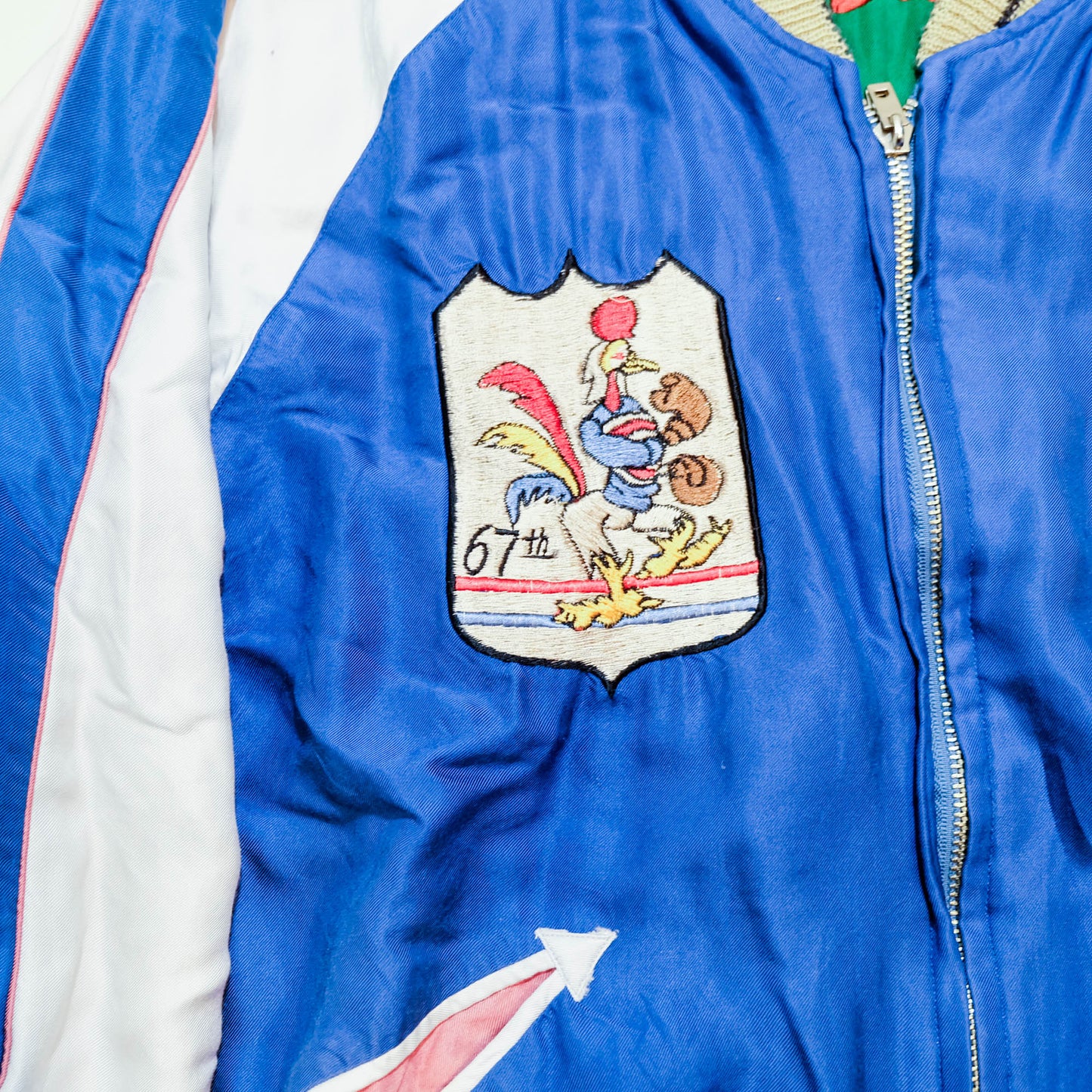 Tailor Toyo Special Edition Sukajan Jacket 67th FTR-Bomb Squadron “Fighting Cocks” Ashiya Japan Reversible Souvenir Jacket Size L