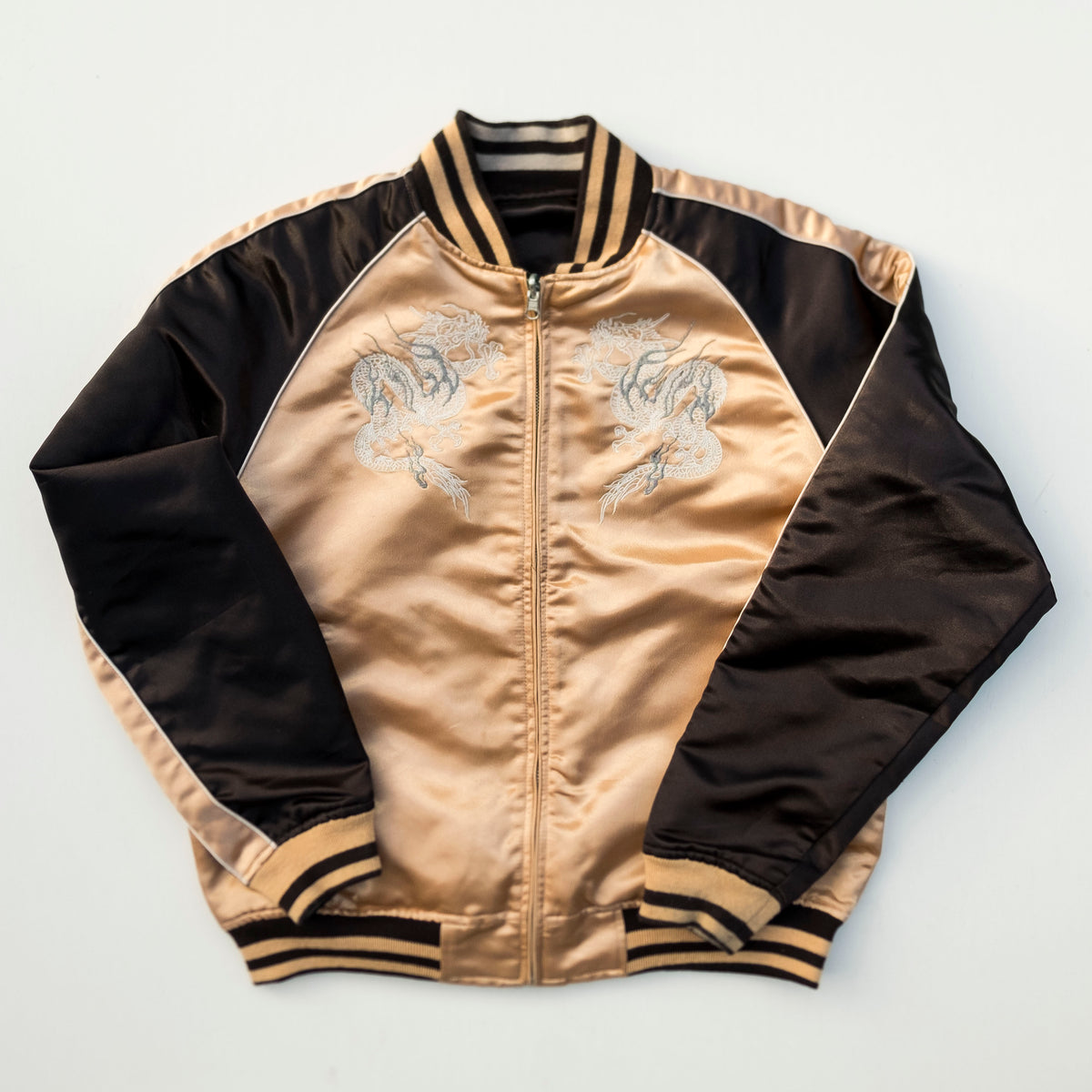 Shoki Devil Slayer Sukajan Jacket Size M-L | Japanese Oni Demon Slayer Embroidered Souvenir Bomber