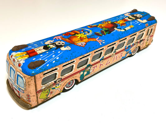 Vintage Japanese Tezuka Osamu Productions Tetsuwan Mighty Atom Astroboy Bus Vehicle Tin Toy