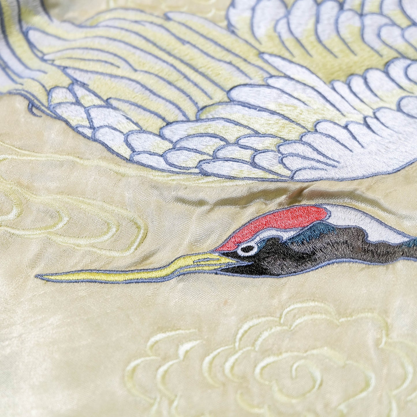 Kula Eternal Sukajan Jacket Reversible Japanese Souvenir Jacket Crane Koi Fish Wisteria Embroidery Size M