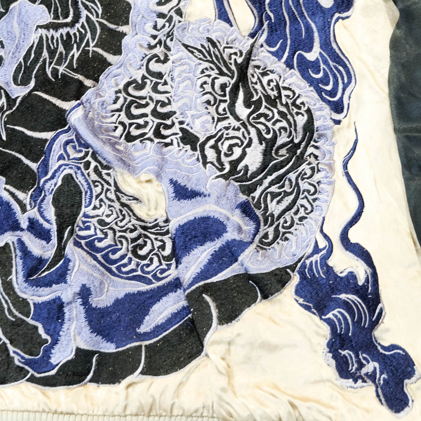 Japanese Classic Script × Wagara Dragon Sukajan Reversible Jacket XL