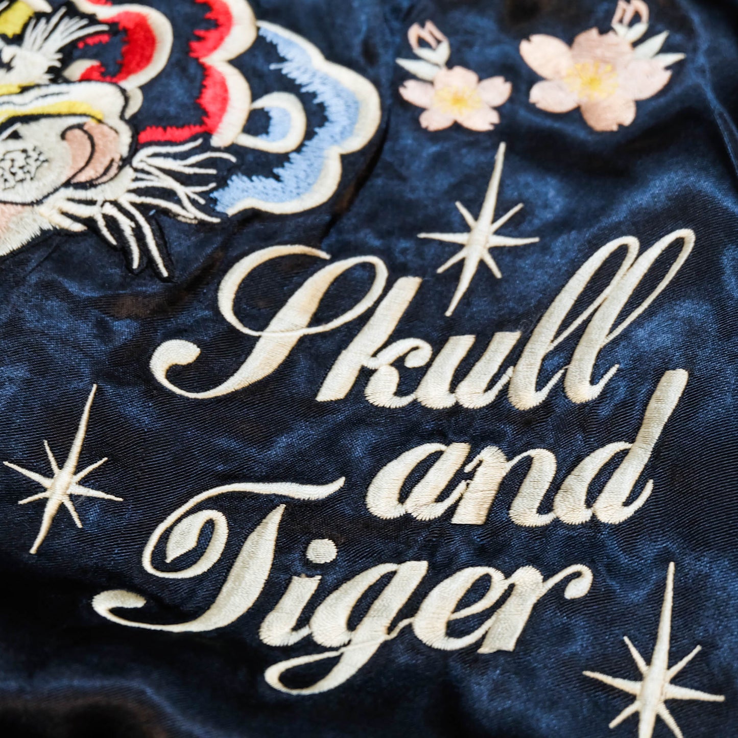Vintage Japanese Sukajan Jacket Velvet Bomber | Skull Tiger Dragon Hot Rod Embroidery Streetwear Jacket Size S-M