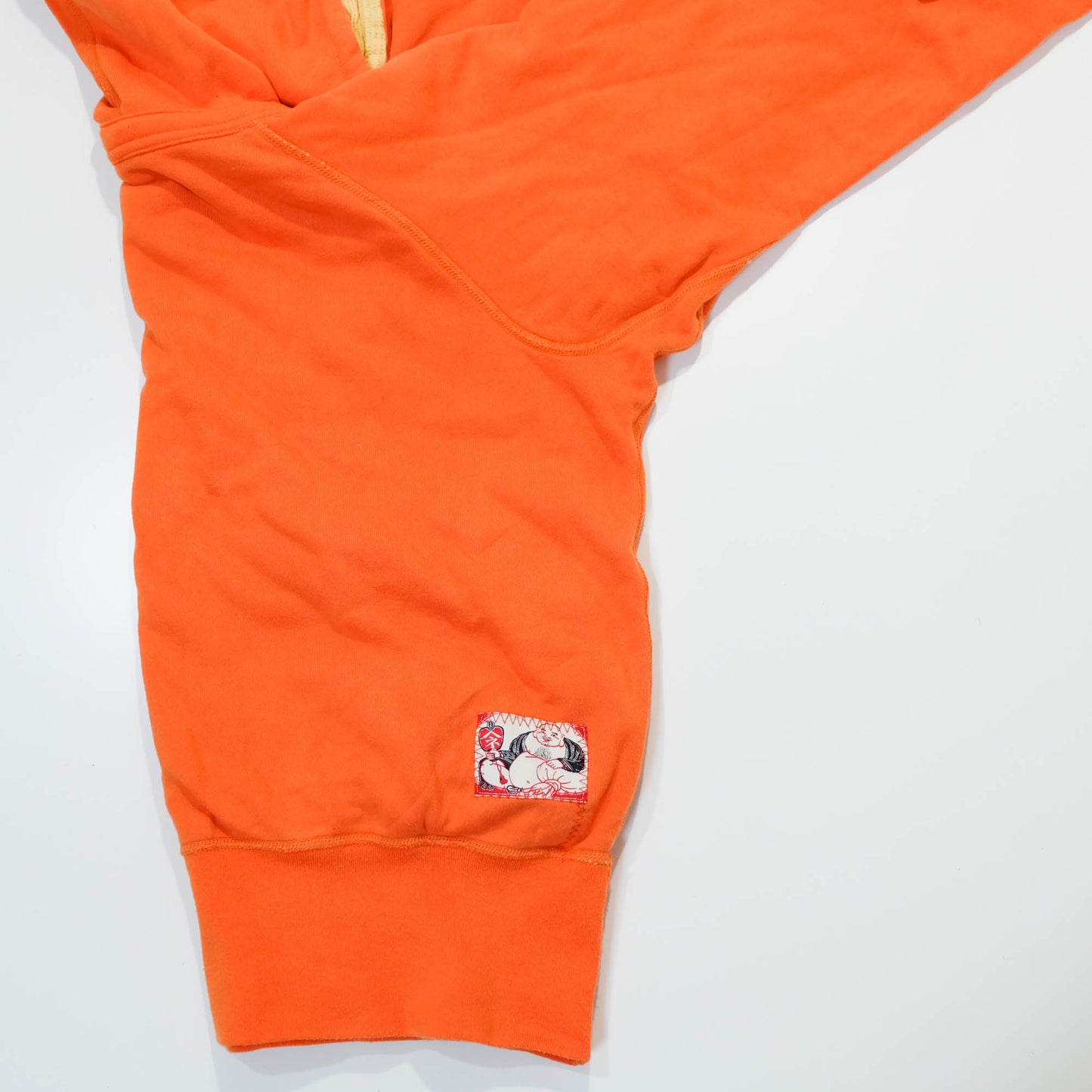 Vintage Amekaji Hidehiko Yamane EVISU Orange Hoodie Parka Jacket