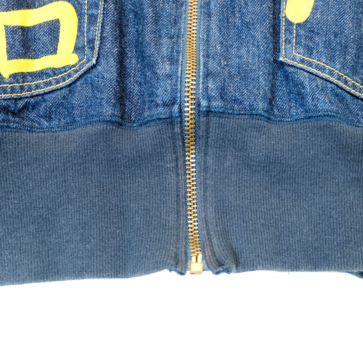Dope Vintage Atelier Yamane Denim × Sweat Bomber Jacket 100% Design Japan Indigo Wagara Workwear Streetwear Size 38