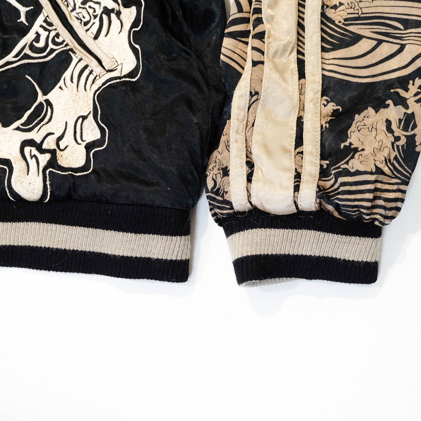 Japanese Classic Script × Wagara Dragon Sukajan Reversible Jacket XL