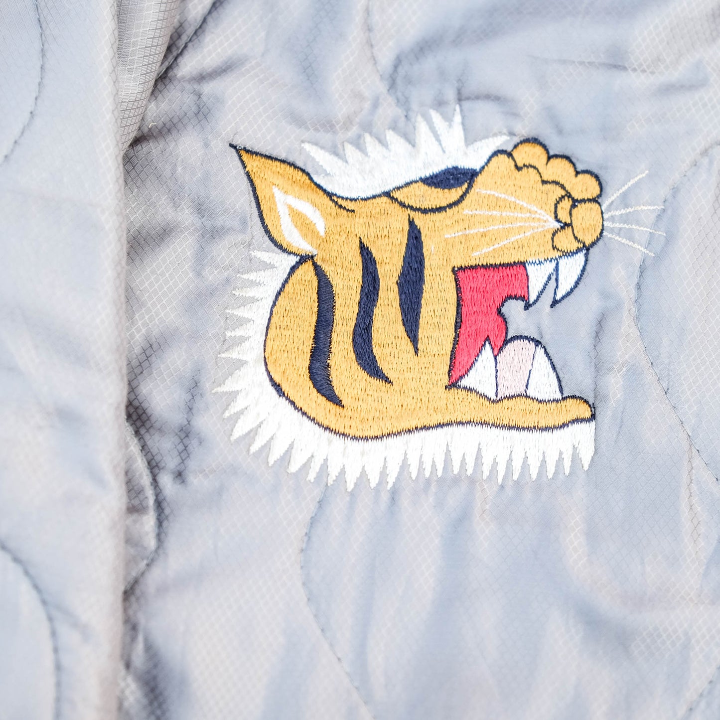 Japanese Vintage Sukajan Style Quilted Jacket – Tiger Embroidery Reversible Souvenir Jacket