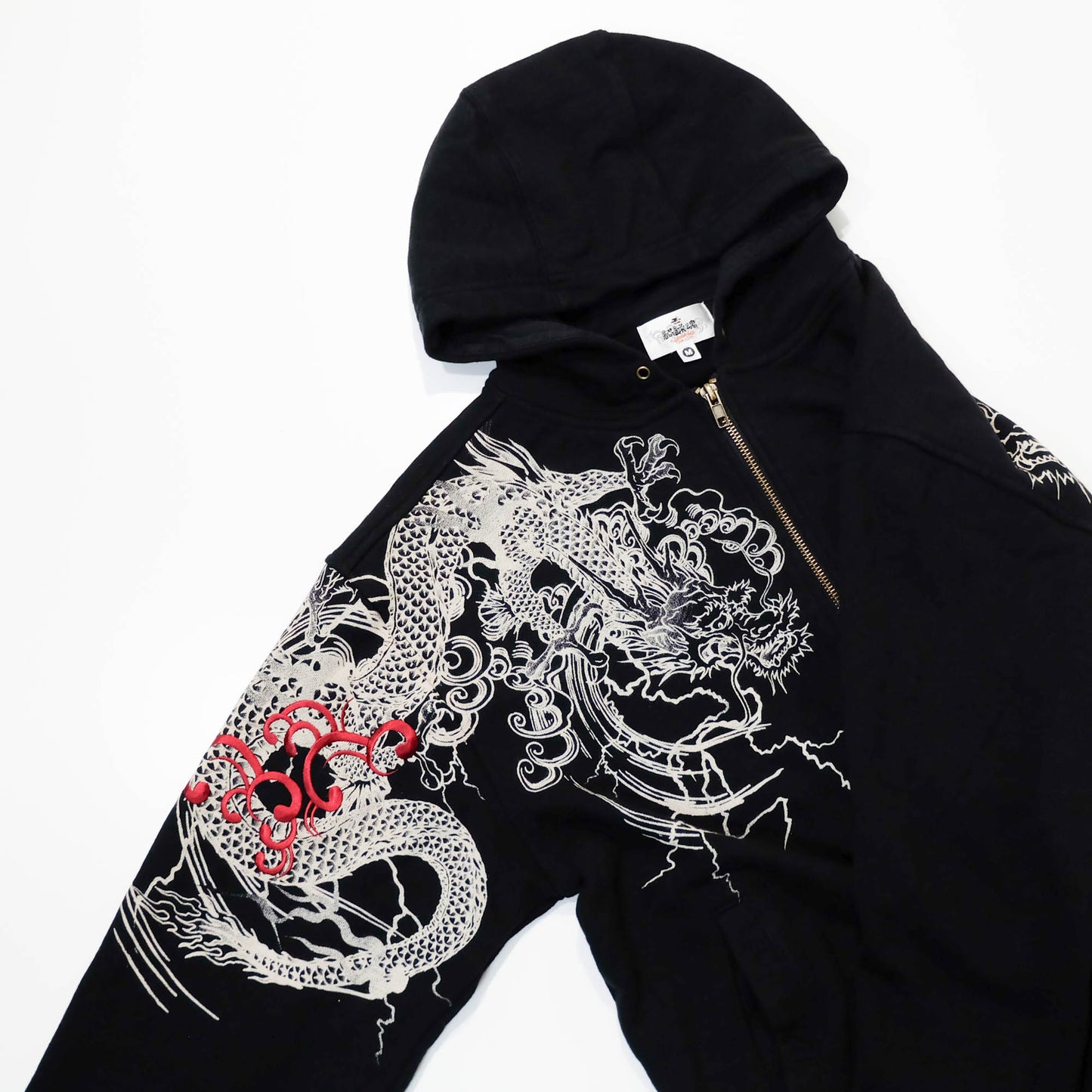 Karakuri Tamashi Japanese Dragon & Shōki Hoodie Jacket