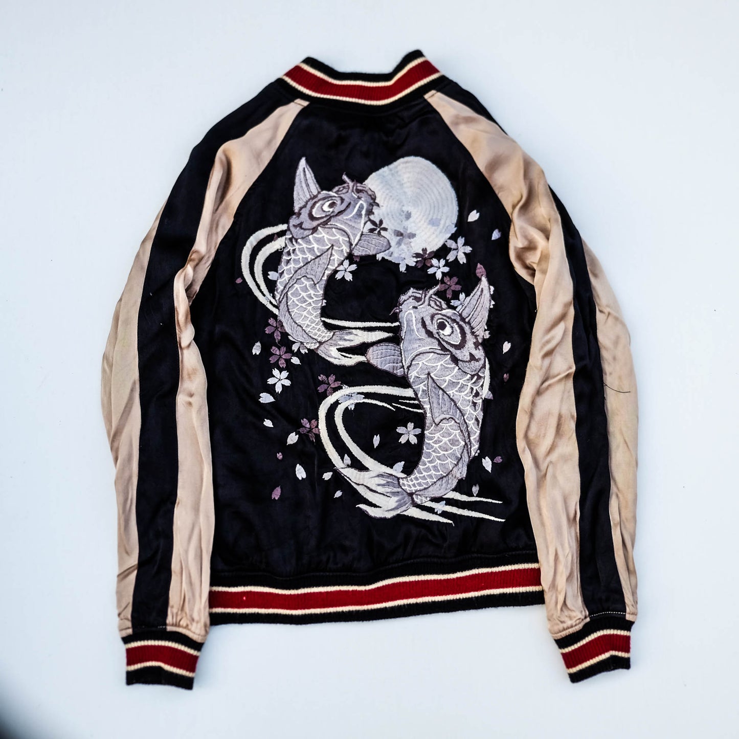 Vintage Dragon Island Japan Embroidered Sukajan Jacket | Reversible Dragon Souvenir Bomber Jacket