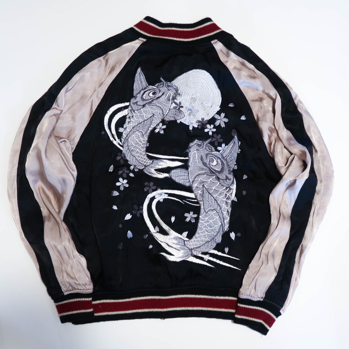 Vintage Dragon Island Japan Embroidered Sukajan Jacket | Reversible Dragon Souvenir Bomber Jacket