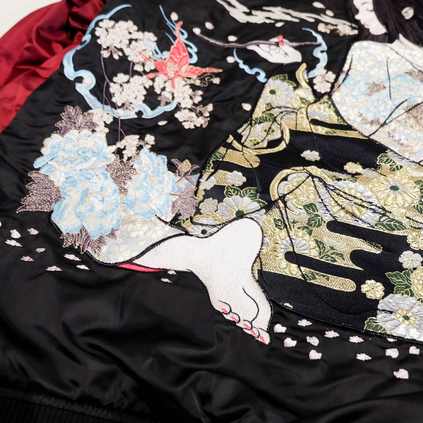 Divine Punishment Dragon & Tiger Sukajan Jacket Japanese Embroidered Souvenir Bomber Jacket – Yakuza Yanki Streetwear Artwear Size XL