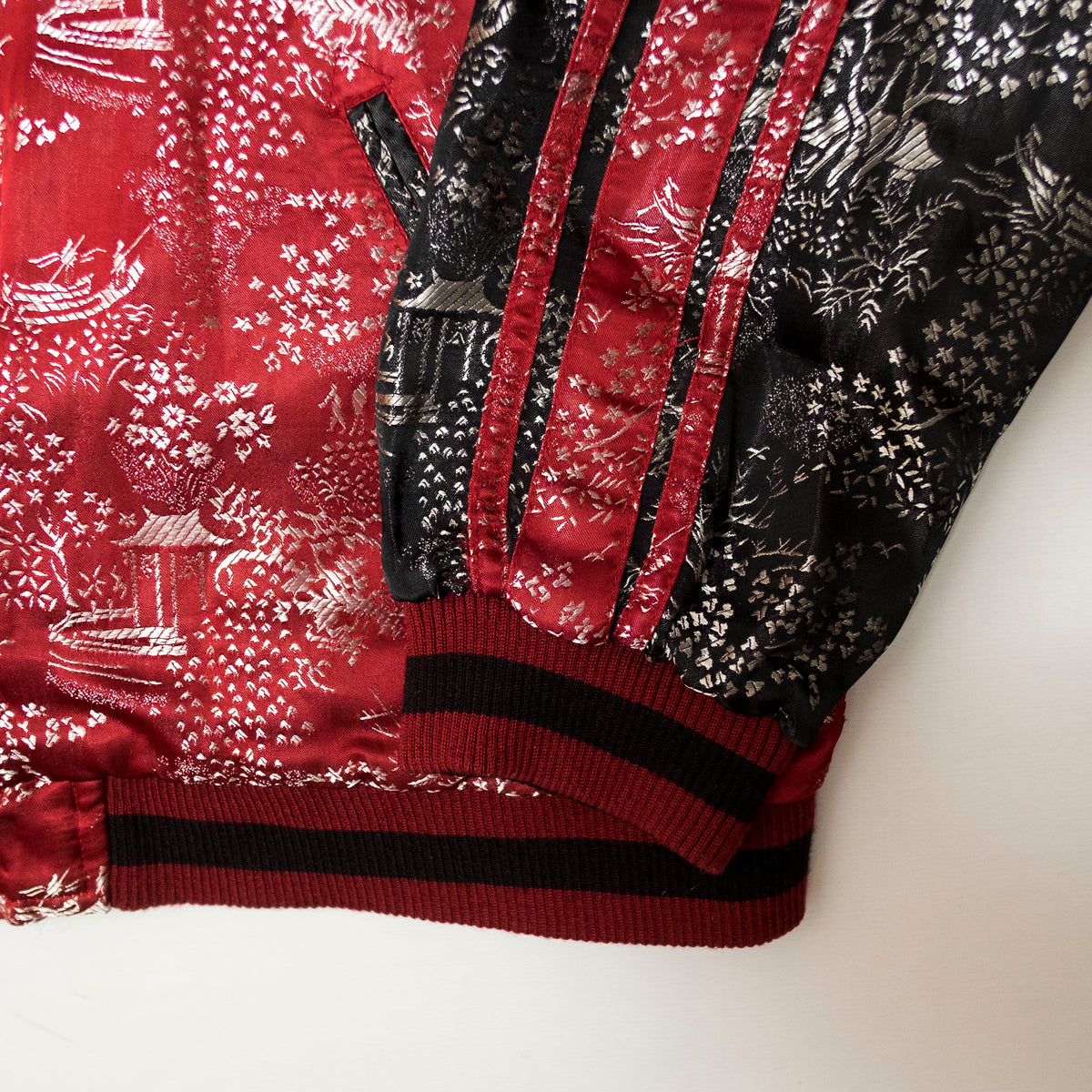 Ukiyo-e Nebuta Style Reversible Sukajan Jacket Size L | Japanese Art Embroidered Souvenir Bomber