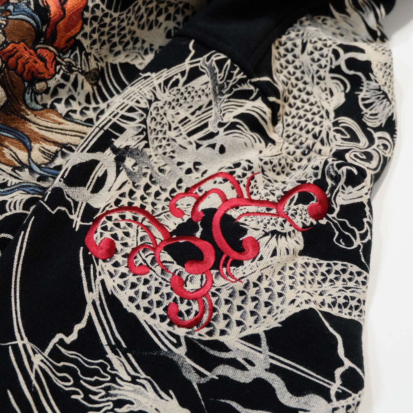 Karakuri Tamashi Japanese Dragon & Shōki Hoodie Jacket