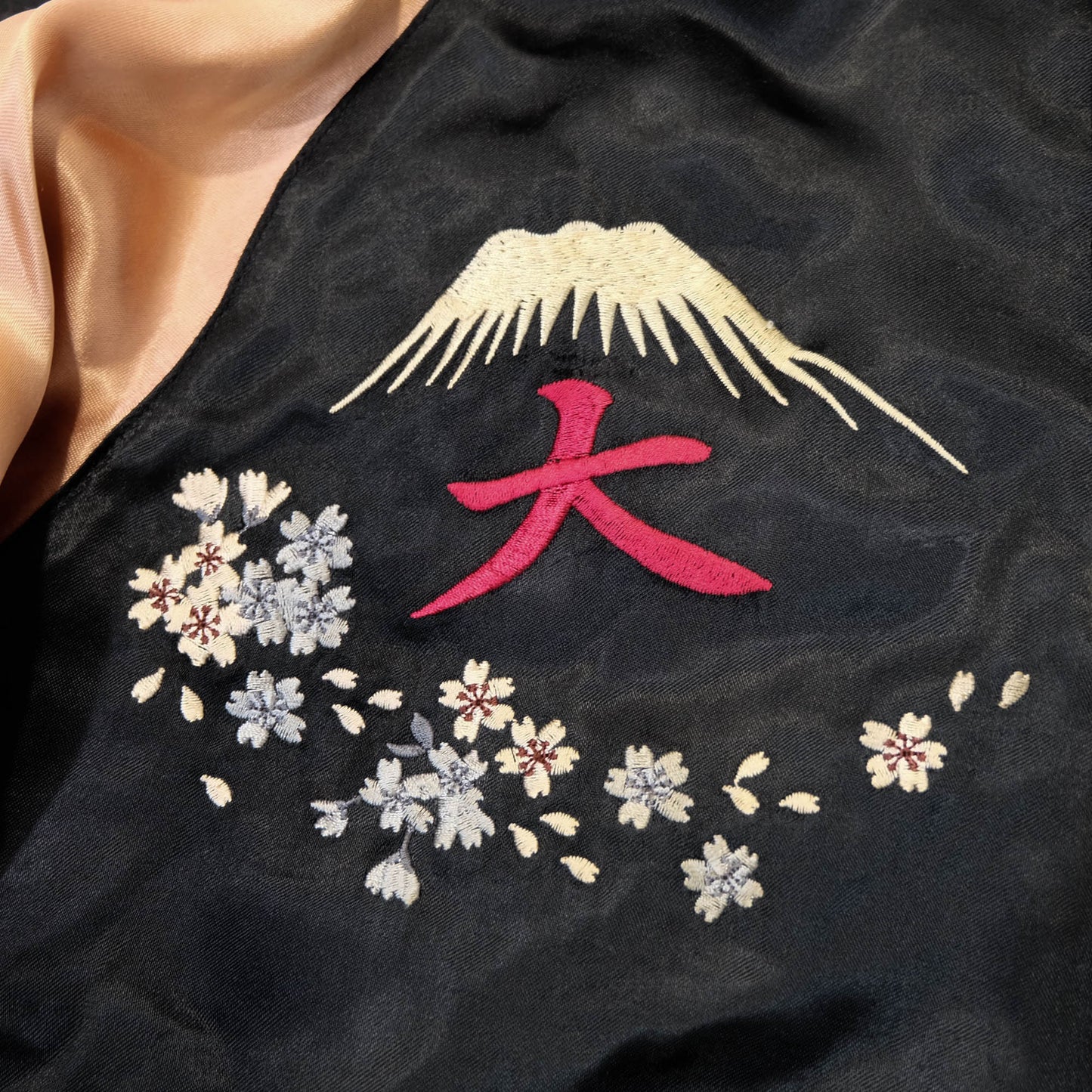 Vintage Japanese Sukajan Souvenir Jacket Reversible Dragon Skull Geisha Wagara Embroidery Yokosuka Bomber Jacket