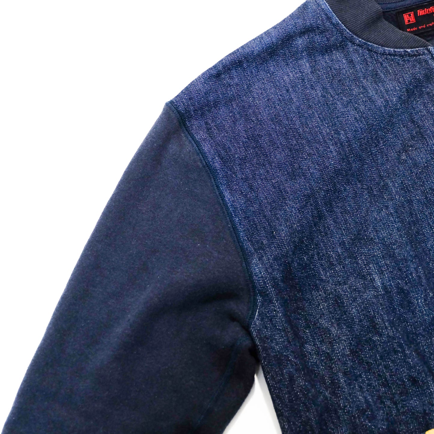 Dope Vintage Atelier Yamane Denim × Sweat Bomber Jacket 100% Design Japan Indigo Wagara Workwear Streetwear Size 38
