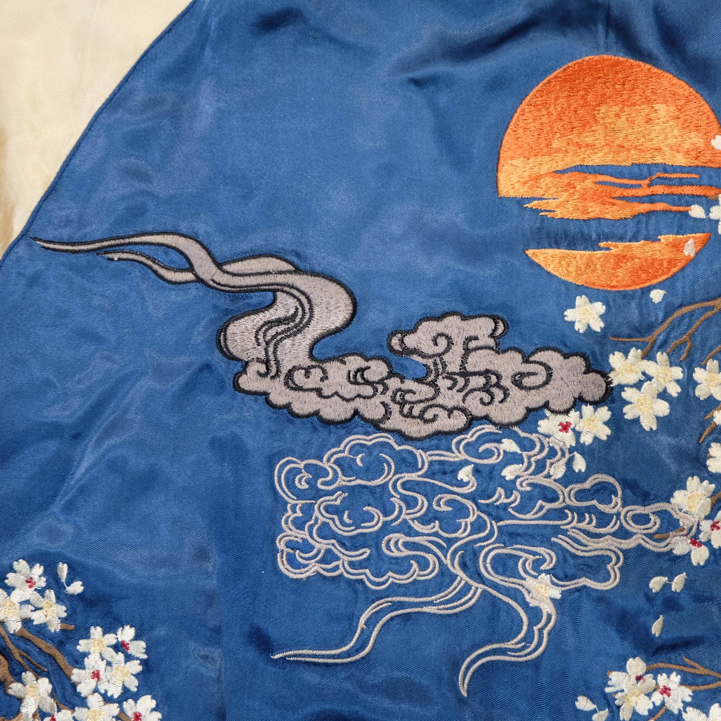 Vintage Japanese Sukajan Souvenir Jacket Reversible Dragon Skull Geisha Wagara Embroidery Yokosuka Bomber Jacket