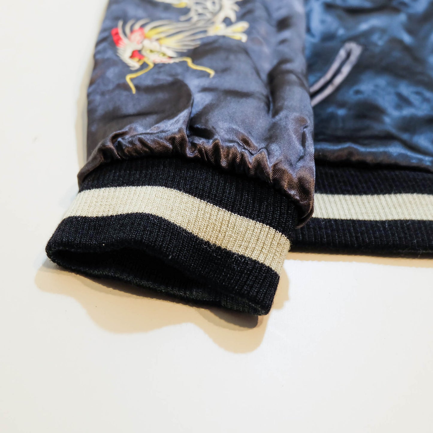 Vintage Japanese Sukajan Jacket Velvet Bomber | Skull Tiger Dragon Hot Rod Embroidery Streetwear Jacket Size S-M