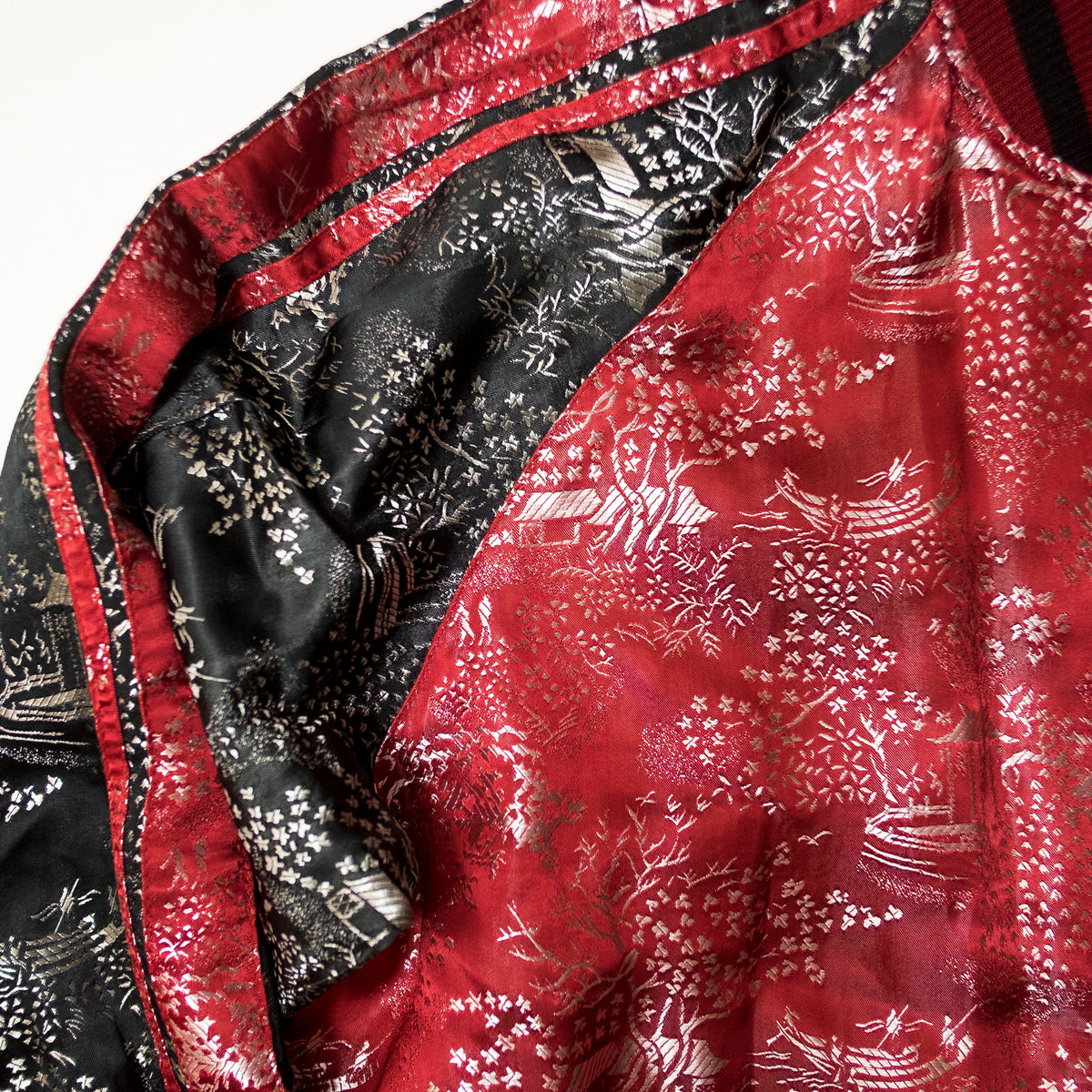 Ukiyo-e Nebuta Style Reversible Sukajan Jacket Size L | Japanese Art Embroidered Souvenir Bomber
