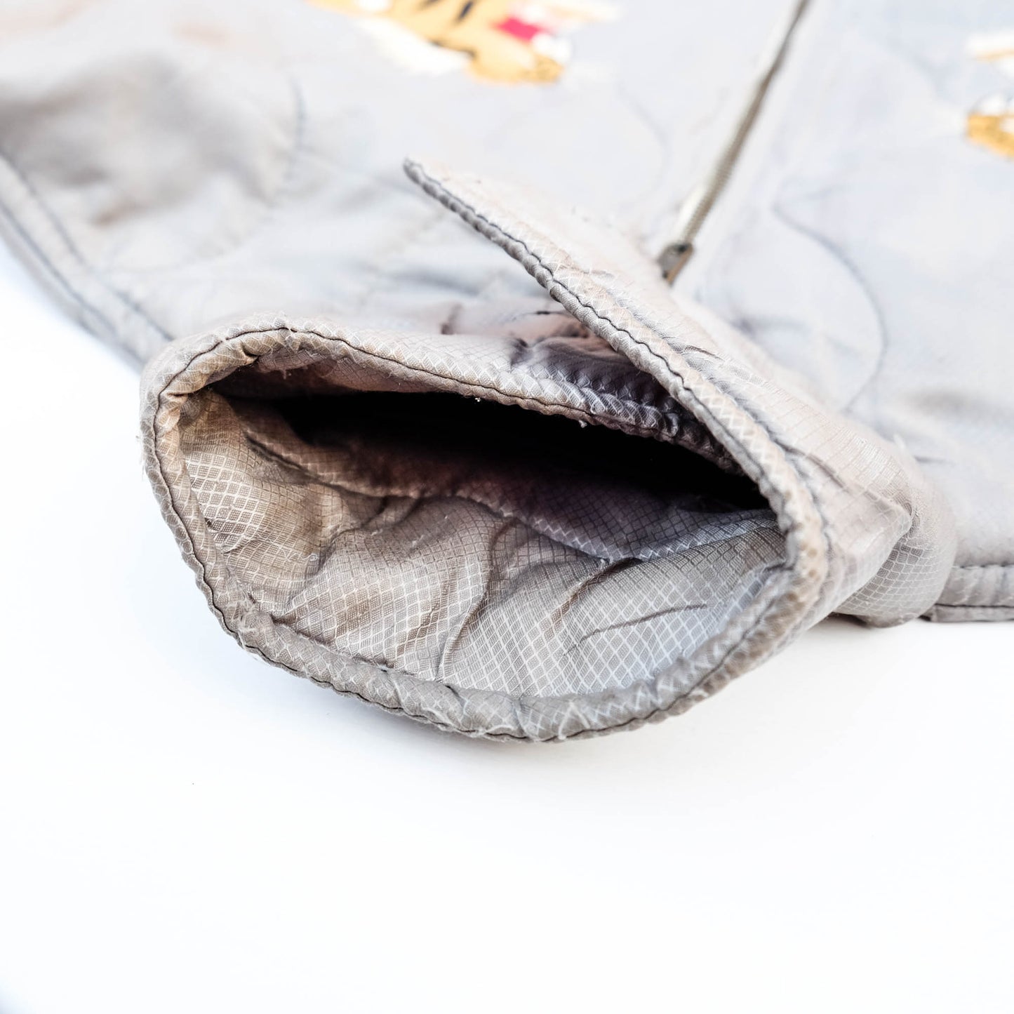 Japanese Vintage Sukajan Style Quilted Jacket – Tiger Embroidery Reversible Souvenir Jacket