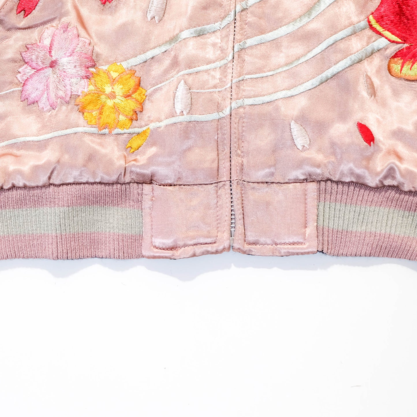 Sakura Goldfish Reversible Sukajan Jacket | Japanese Koi Carp Embroidery Souvenir Bomber Jacket