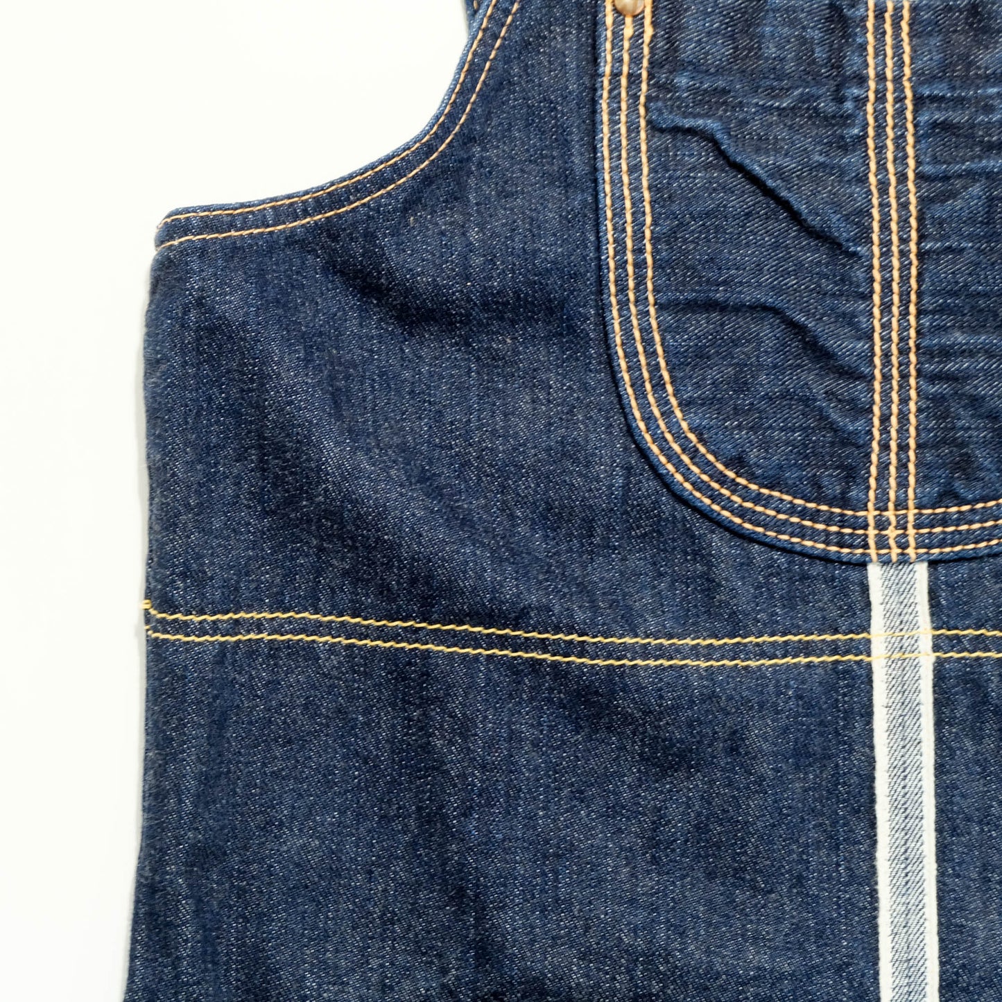 EVISU Donna Vintage Japanese Denim Overalls Dress One Piece Wagara Denim Skirt Selvedge Jeans Harajuku Streetwear