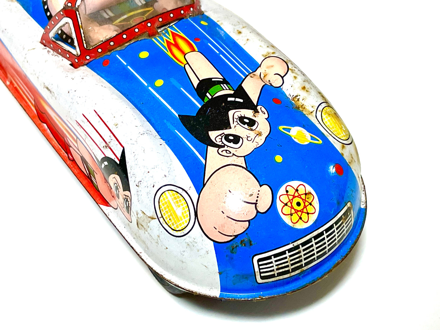 Vintage Japanese Masudaya Tezuka Osamu Productions Tetsuwan Atom Astroboy Racer Racing Speed Car Tin Toy