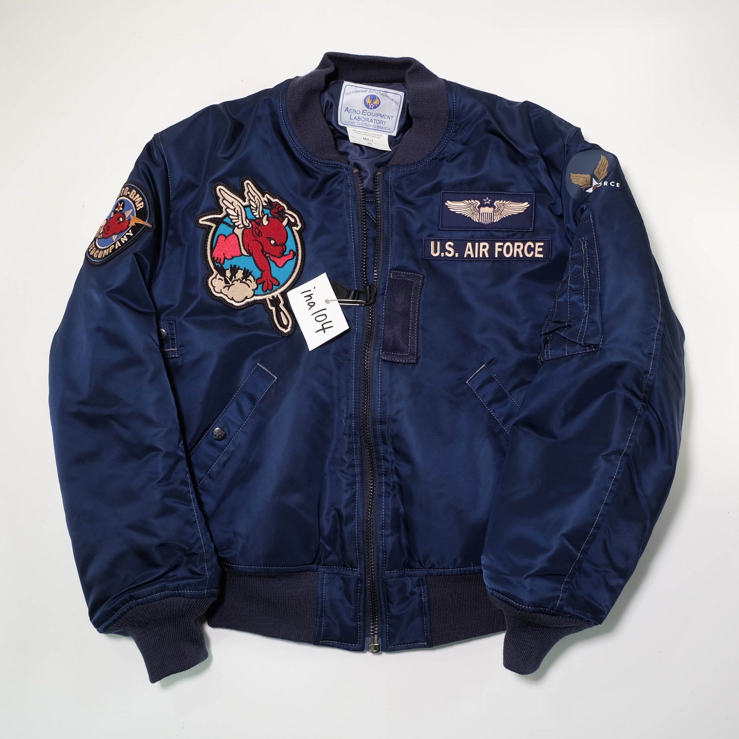 Tedman / TED COMPANY MA-1 Flight Jacket – Devil Angels 1997 Bomber Jacket USAF Lucky Clothing Branch