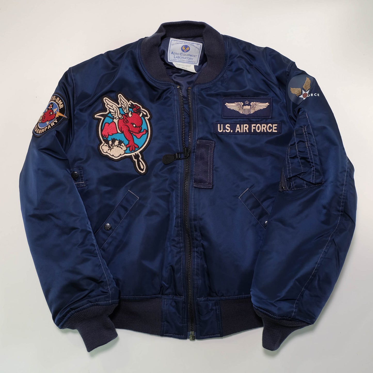 Tedman / TED COMPANY MA-1 Flight Jacket – Devil Angels 1997 Bomber Jacket USAF Lucky Clothing Branch
