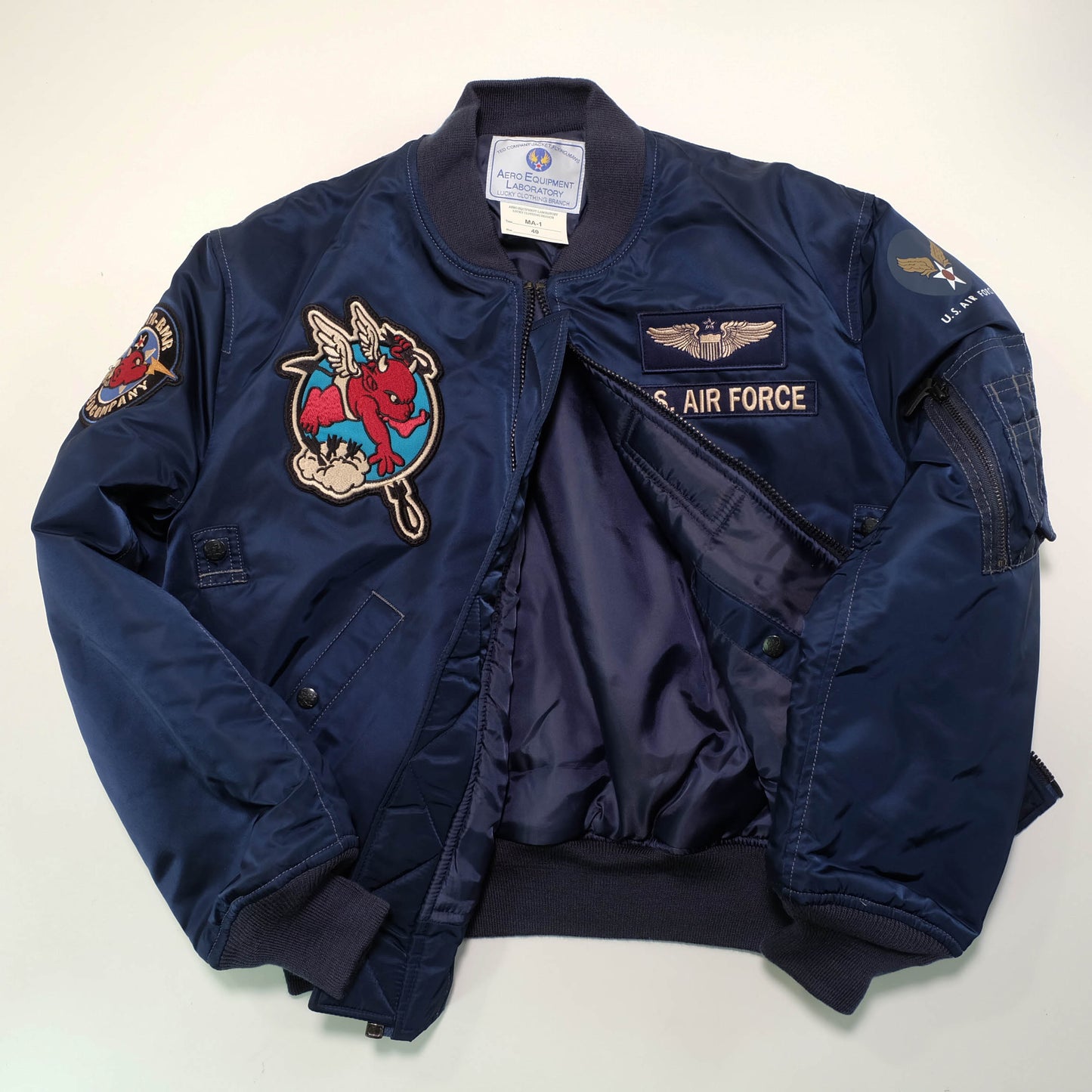 Tedman / TED COMPANY MA-1 Flight Jacket – Devil Angels 1997 Bomber Jacket USAF Lucky Clothing Branch