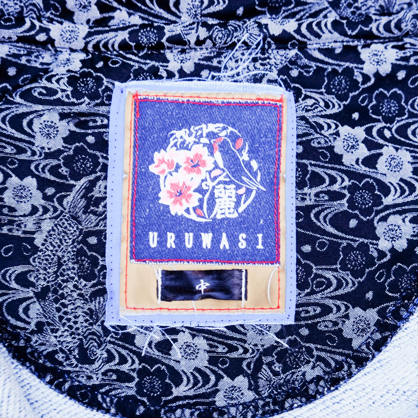 Uruwashi Japanese Wagara Zip Hoodie – Cherry Blossom & Swallow Sumi-e Inspired Art Hoodie