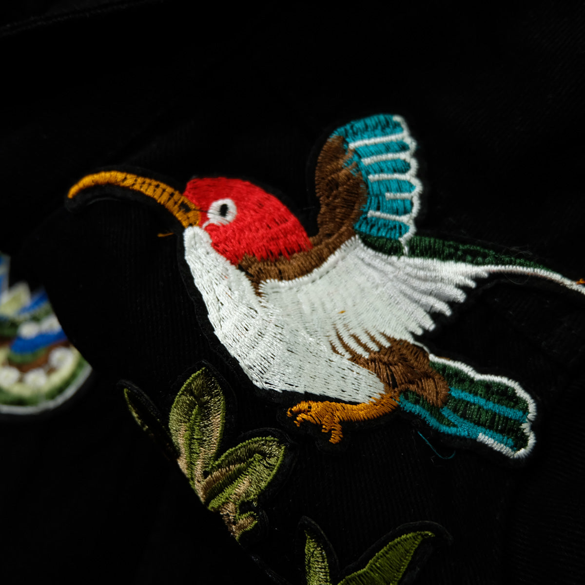 Black Embroidered Tiger Butterfly Floral Denim Jacket | L’Aveugle Pur Amour Patchwork Trucker Custom Patches | Wearable Art Statement Jean Jacket